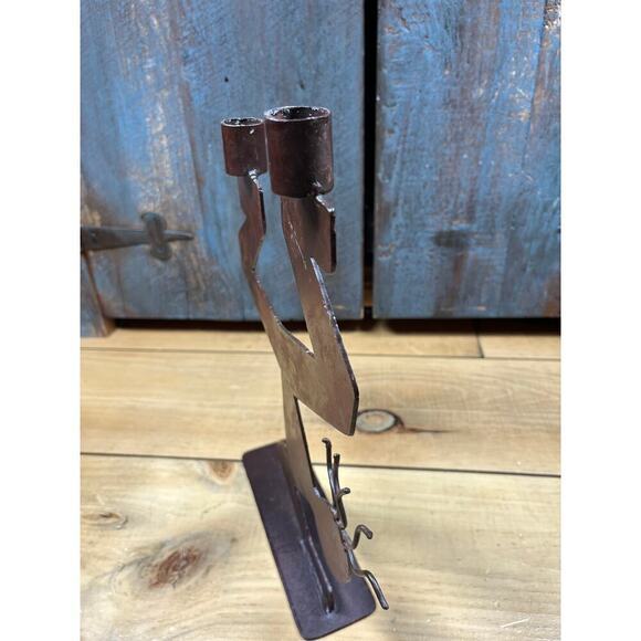 Vintage? Metal Candle Stick Holder. Dancing Man break dancing. upside down. - Picture 5 of 7